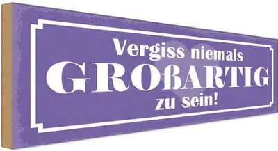Produktbild von vianmo Holzschild 10x27 cm vergiss nie GROßARTIG zu sein Dekoration