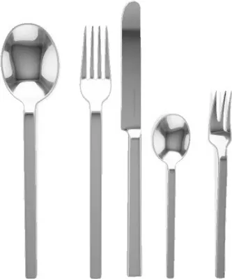 Produktbild von MEPRA Besteckset 6 Personen 30tlg. Gabel Messer Löffel Silbern EDELSTAHL