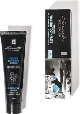 Obrázek produktu pro Santo Volcano bělící černá zubní pasta