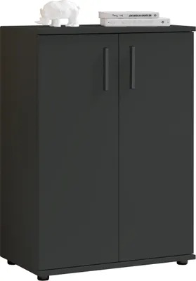 Produktbild von Kommode >BC 1040< 2 Türen, 1 Boden, anthrazit - 60x83x35cm (BxHxT)