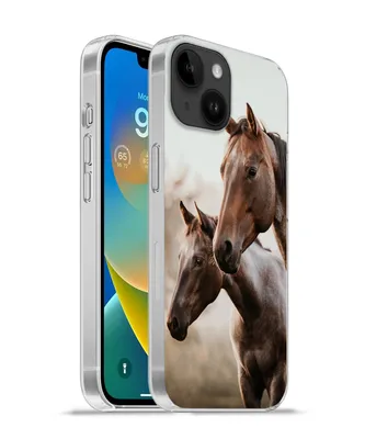 Produktbild von MuchoWow® Handyhülle Schutzhülle Hülle für Apple iPhone 14 - Softcase Pferde - Natur - Braun Silikon Softcase Handy Hülle - Mobiltelefonhülle