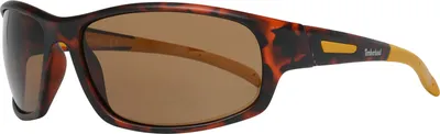 Image de Timberland Rectangle Mens Plastic Wrap Matte Tortoise Sunglass TB7189 49E