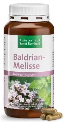 Produktbild von Sanct Bernhard Baldrian-Melisse Nerven-Kapseln - 240 Kapseln