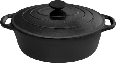 Image de KINGHOFF Cocotte en Fonte KH-1111 33cm 6,2L Noir