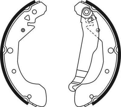 Produktbild von ABE Bremsbackensatz Trommelbremse Hinten für CHEVROLET Rezzo (U100) C00009ABE