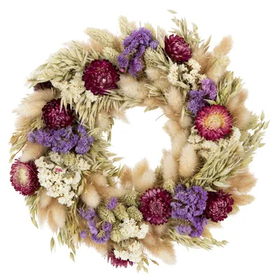 Produktbild von Handgefertigter Trockenblumenkranz Tischdeko Hochzeit und Feiern