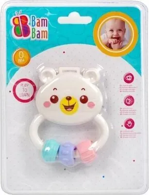 Obrázek produktu pro BAM BAM Medvídek s chrastítkem – hračka pro miminka