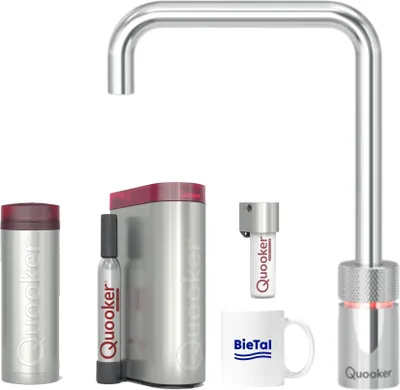 Produktbild von Quooker Wasserhahn Nordic Square single tap verchromt glänzend PRO3 CUBE +Filter