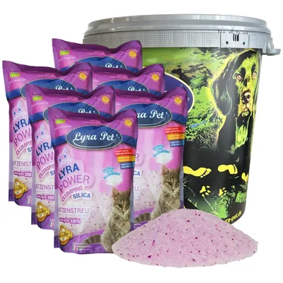 Produktbild von 6 x 5 Liter Lyra Pet® Lyra Power Silica Silikat klumpend Katzenstreu in 30 L Tonne
