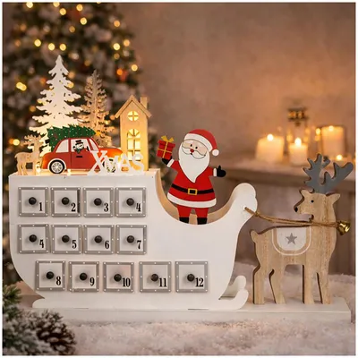 Produktbild von Adventskalender Weihnachtsmann auf Rentierschlitten HGD