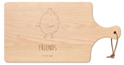 Produktbild von Mr. & Mrs. Panda Brotzeitbrett Beste Freunde Zitrone - Transparent - Geschenk, holzschneidebrett, Fehlende Keywords, Küchenbrett, Holzbrett, brett holz, Schneidebrett