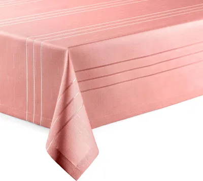 Produktbild von Hochwertige Tischdecke mit Saumrand Eleganza Altrosa Rund 140 cm pflegeleicht