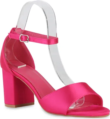 Produktbild von VAN HILL Damen Klassische Sandaletten Blockabsatz Abend-Schuhe 840343, Farbe: Fuchsia, Größe: 37