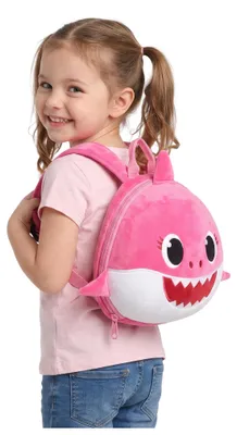Image de Sac à dos enfant - Rose Requin - Sac à dos maternelle léger - Imperméable - avec sangle de sécurité