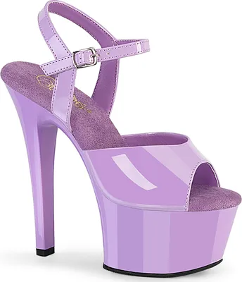 Produktbild von ASPIRE-609 Pleaser vegane Damen High Heels Plateau Sandalen lavendel Lack