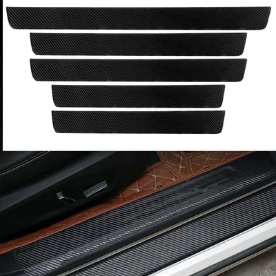 Productafbeelding van 5 Stuks Auto Dorpelbescherming, Carbon Bumperbescherming