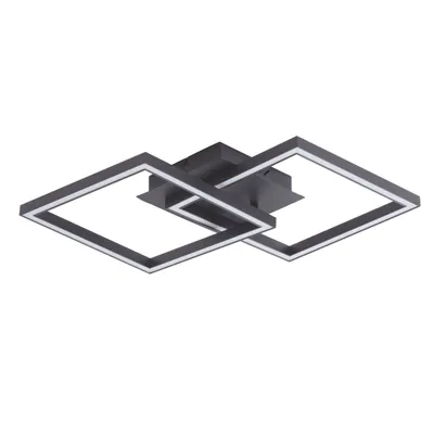 Produktbild von Lucande LED-Deckenlampe Tjado, 67 cm lang, schwarz, Metall