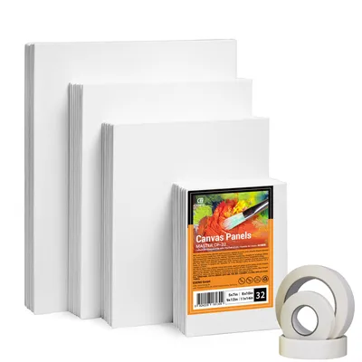 Obrázek produktu pro Sada malířských desek ESENG® (Mix-1), obdélníková, 5x7｜8x10｜9x12｜11x14 palců, 8 kusů, každý s maskovací páskou 3x30 m, tloušťka 3 mm, 100% bavlna