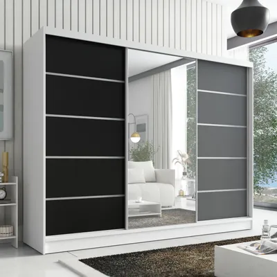 Produktbild von Schwebetürenschrank AURELIA 1 Schwebetürenschrank AURELIA 2 200 cm mit Spiegel, 3 Türen, 3 Schubladen