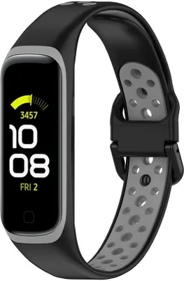Produktbild von Strap-it Samsung Galaxy Fit 2 Sportarmband (Schwarz/Grau)