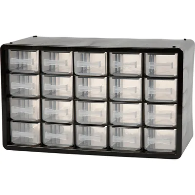Produktbild von Schubladenregal, Größe 18,4x30,5x14,9 cm, Lochgröße 55x37 mm, PC 20, 1Set