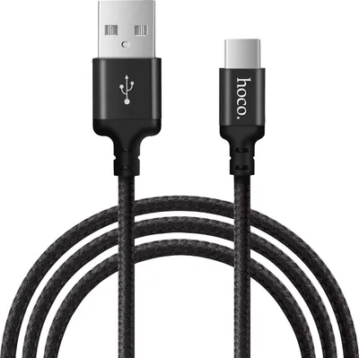 Immagine prodotto di Hoco High Speed X14 - Cavo di ricarica USB-C da 2 m Cavo USB in nylon Cavo dati per telefoni cellulari - nero