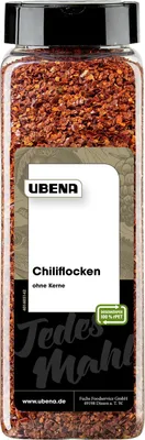 Obrázek produktu pro Ubena chilli vločky bez semínek intenzivní příjemná pálivost 350g
