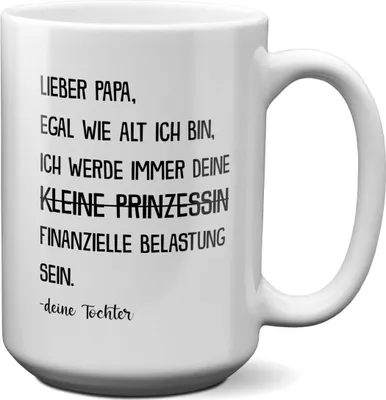 Produktbild von 22Feels XL Tasse Papa Geschenk von Tochter Vatertag Vater Geburtstag Weihnachten Herrentag Kaffeetasse Männer Haferl Geschenkidee Bürotasse