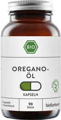 Produktbild von Oregano Öl Kapseln 90 vegane , magensaftresistente Kapseln von bioKontor