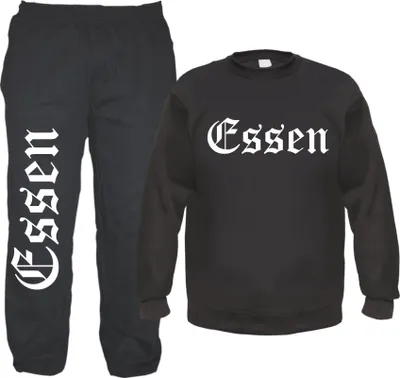 Produktbild von Essen Jogginghose und Sweat im Set - Jogginganzug L Schwarz