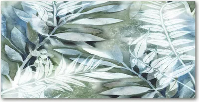 Produktbild von Tulup® Glas-Bild - 100x50 -Wandkunst - Wandbild hinter gehärtetem Sicherheitsglas  - Blumen & Pflanzen - Laub - Grün