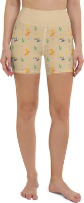 Produktbild von Mr. & Mrs. Panda Yoga Shorts Rabe Sombrero Größe XL - Beige - Geschenk, Yogabekleidung, Spruch Positiv, Sportshorts Damen, Sportbekleidung, Vögel, Vogel, Elster