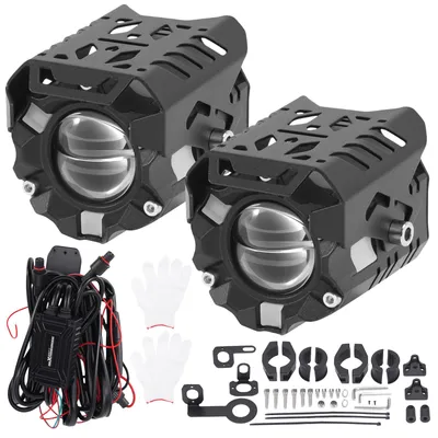Image de Feux avant LED de 80W pour moto, quad, VUT, pick-up, SUV, 3200K/6000K, indice de protection IP67, lot de 2