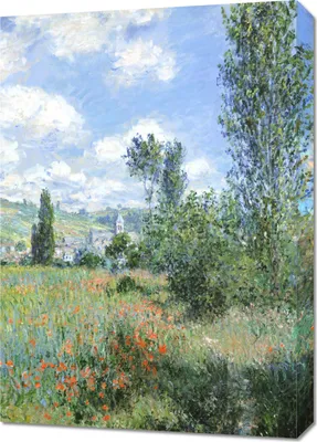 Image de Tableau 50 x 70 cm Vue de Vétheuil, Monet  Vintage au Salon