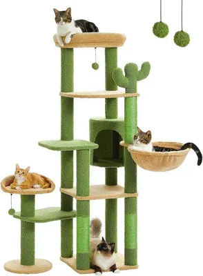 Produktbild von Famanu Katzenbaum 150 cm für große Katzen - Mehrere Ebenen