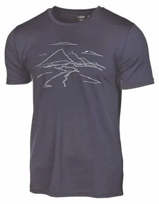 Produktbild von Ivanhoe T-Shirt UW Ceasar Mountain für Herren - 100% extra feine Wolle - Blau