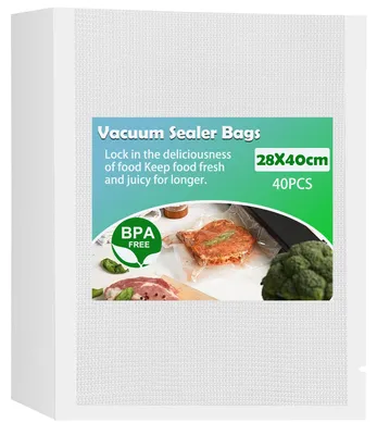Productafbeelding van Vacuümzakken voedsel - 28 x 40 cm - 40 stuks - BPA-vrij - Voor sous vide