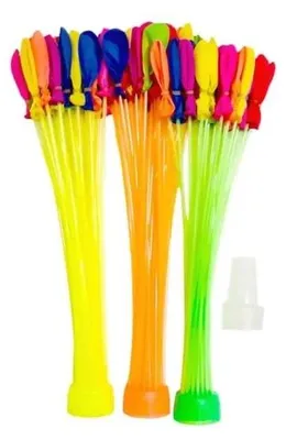 Image de Ballons à eau multicolores pour enfants avec pompe, 111 pièces