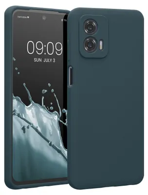 Produktbild von kwmobile Hülle kompatibel mit Motorola Moto G73 5G - Hülle Silikon gummiert - Handyhülle - Handy Case in Dunkler Schiefer