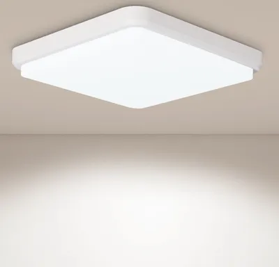 Produktbild von Led Deckenleuchte, 36W Deckenlampe für Küche Badezimmer Wohnzimmer Keller Flur, 3000LM 4000K Natürliches Weißes Lampen Quadrat 40*40