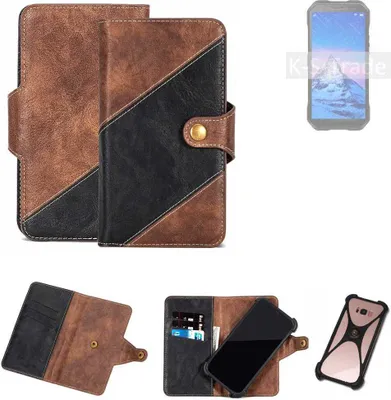 Produktbild von K-S-Trade Handyhülle Schutzhülle Bookstyle Case kompatibel mit Doogee S61 Klapphülle Cover Hülle Schutztasche 1x