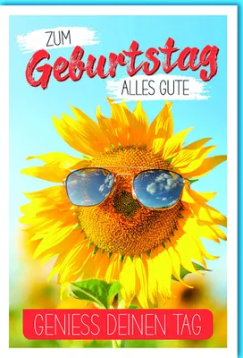 Produktbild von Geburtstag - Glückwunschkarte im Format 11,5 x 17 cm mit Umschlag