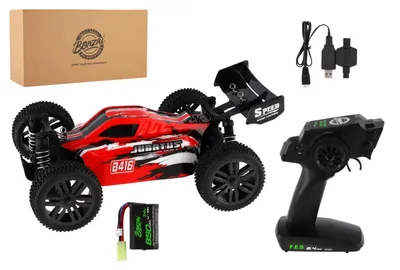 Image de Voiture RC Buggy Bonzai Jubatus off-road 30cm plastique rouge 2,4GHz sur batterie +2xwell pack en boîte 40x14x21