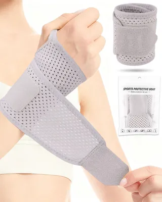 Produktbild von Handgelenkbandage verstellbar, grau, atmungsaktiv, für Sport