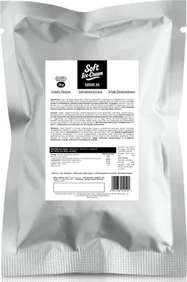 Produktbild von Sansei Soft-Eis Pulver für Eismaschine Softeispulver Speiseeispulver Sahnegeschmack 2 kg 2:5 für 7 Kg