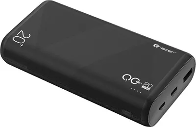 Image de TRACER TRABAT47094 Powerbank Batterie externe 20000 mAh 1x USB-C PD 20W 1x USB QC 3.0 noir