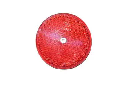 Obrázek produktu pro Odrazka červená, průměr 80 mm s dírou