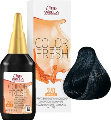 Produktbild von Wella Color Fresh, Dunkel, 2/0, Darkest Brown/natural, Frauen, 75 ml, Alle Haare