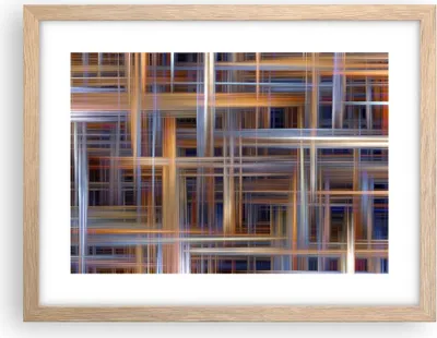Produktbild von Gerahmtes Poster - Rahmen in heller Eiche - Abstraktion modern - 40x30 cm - Wand Bild - Wanddeko - Wandbilder - Wandposter - Bilderrahmen - Bilder - Kunstdruck - Wandbild - P2NAA40x30-3430