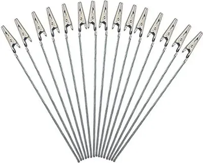Produktbild von Set mit 30 Stück Metalldraht-Krokodilklemmen, 6 Zoll, langschwänzige Krokodilklemmen aus Eisen, Klemmverschluss, Klemmständer für DIY-Karten, Foto-Memo-Cliphalter